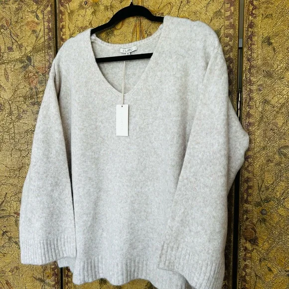 『TEN Vneck Knit GRAY L』 Z Supply | Sweaters | Nwt Zsupply Gray Vneck Sweater Oversized